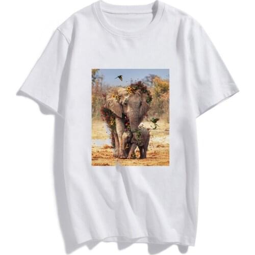 Super Mom Elephant T-shirt Women Funny Tee Shirts Casual Hip Hop Vintage Harajuku Fashion Women Short Sleeve Summer Tops Femme