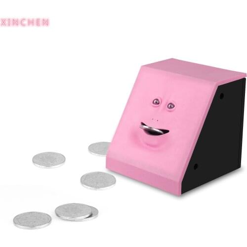 Face Money Eating Box Piggy Bank Cat Saving Box Coins Box Money Coin Saving Bank for Children Gift Candy Machine Home Decoration