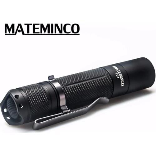 Small Flashlight MATEMINCO T01 CREE XPL EDC MAX. 1600 lumens tactical torch for search & rescue everyday carry small light