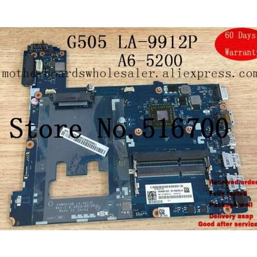 LAPTOP SYSTEM BOARD For Lenovo G505 with A6 CPU on baord Motherboard VAWGA/GB LA-9912P