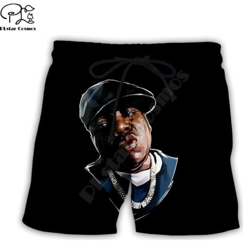 PLstar Cosmos rapper 2pac Mens Shorts Summer Casual Shorts Harajuku 3D Printed Loose Cool Beach Comfortable style-1