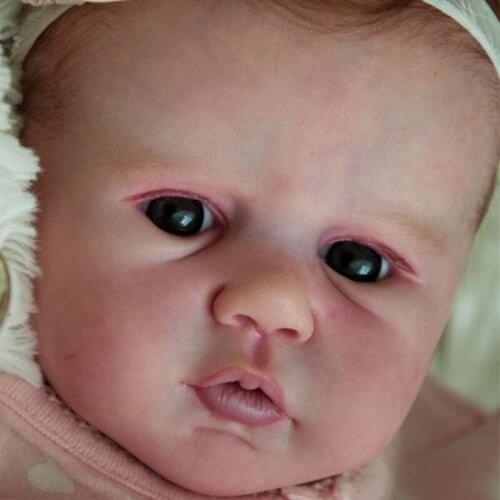 19Inch Reborn Doll Kit Full Silicone Soft Touch Newborn Baby Unfinished Doll Parts DIY Reborn Kits Toy for Kids Drop Shipping