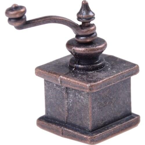 New 1/12 Dollhouse Miniature Kitchen Vintage Coffee Grinder For Doll Gift Hot Sale