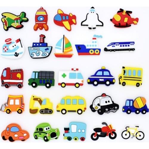 Boys Gift Party DIY Soft Ornament Vehicles Transporations Charms For Phone Case//Pen/Glasses Frame/Bookmark/Earphone 10 pcs