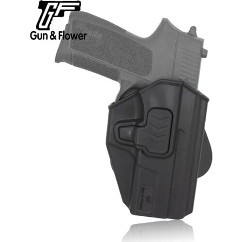 Gun&Flower Tactical Level 2 Polymer Outside The Waistband Paddle Holster 9mm Pistol Plastic Holder Gun Accessories for Sig P2022