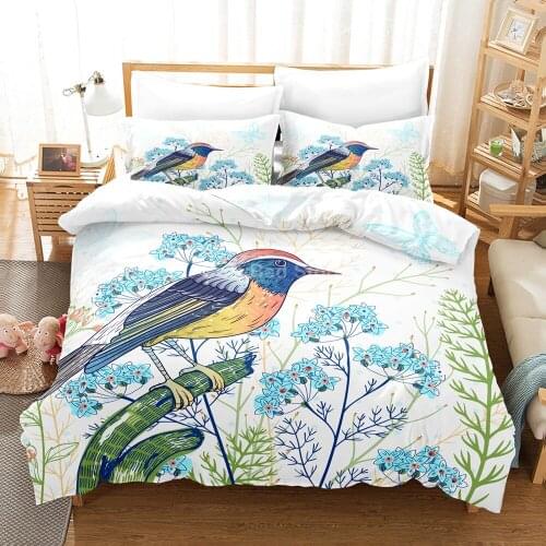Bird Kingfisher Bedding Set Paint 3d Duvet Cover Set Comforter Bed Linen Home Twin Queen King Single Size Fashion Luxury Animal