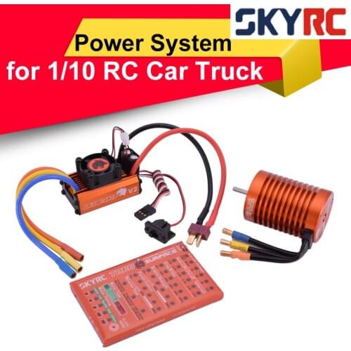 SKYRC Leopard 3930KV Brushless Motor 10.0T 60A Brushless ESC LED Programming Card Power System Combo Set for 1/10 RC Car Truck