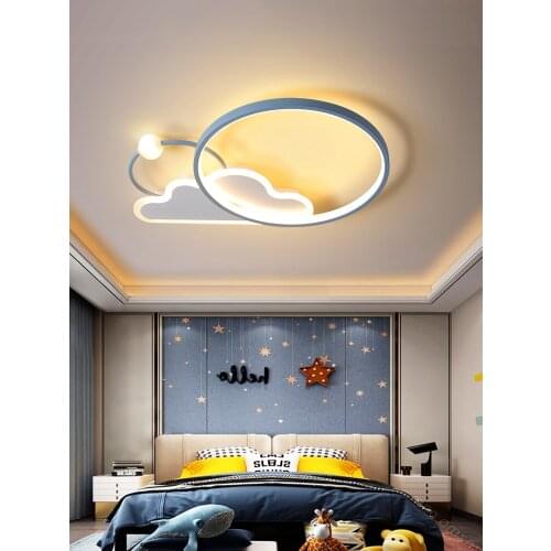 Modern LED Ceiling Light For Kids Room Pink Cloud Chandelier Dimmable Creativity Childrens Bedroom Boy Girl Smart Lamp Fixture
