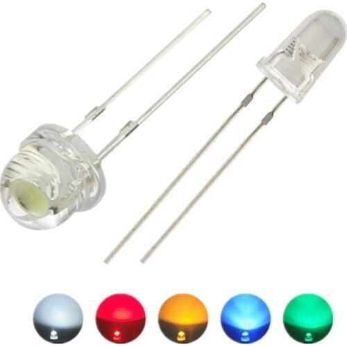 LED 5V 12v 5mm 3mm bead SMD f5 f3 hat/round lamp dip led USB car light white red green blue yellow chip 100pcs free shipping
