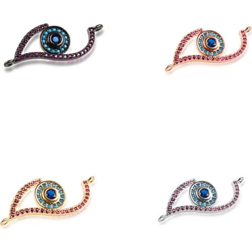 Unique Personality Eye Shape Funny Bracelet Accessory Link Copper DIY Fashion Jewelry Jewelry Making