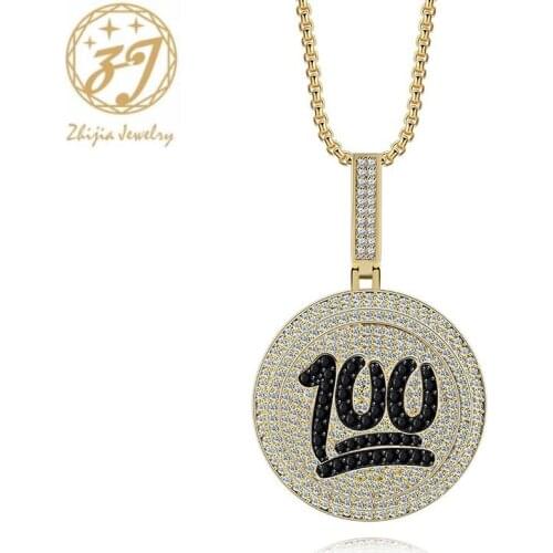 Zhijia Every test must pass 100 pendant necklace for women men student must have jewelry gifts rhinestone necklace