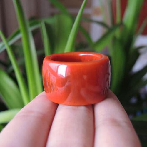 100% Natural red agate jade ring hand-carved exquisite rings jade men jewelry jade gift jadeite jade