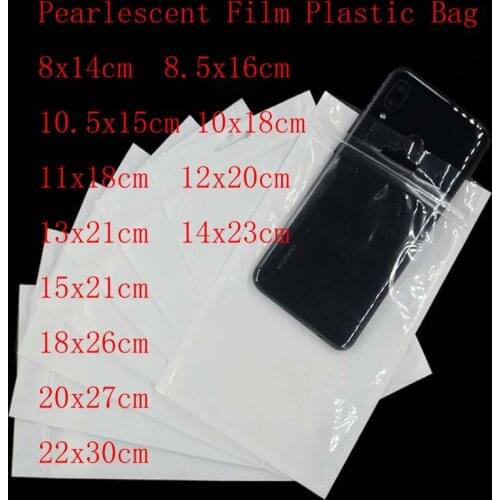 100pcs/Lot White Transparent Self Seal Zipper Plastic Poly Bags Film Bags Pe Clear Zip Lock Pouch Jewelry Retail Packing Bags