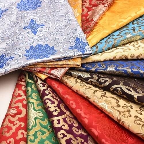 100x150cm Flower Pattern Imitation Silk Brocade Fabric DIY Patchwork Sewing Garment Home Textiles Material Accessories