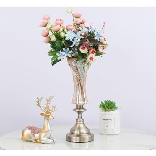 2Pcs/Lot Flower Vases Floor Metal Vases Plant Dried Floral Holder Flower Pot Road Lead Home Wedding Corridor Decoration ZHP002