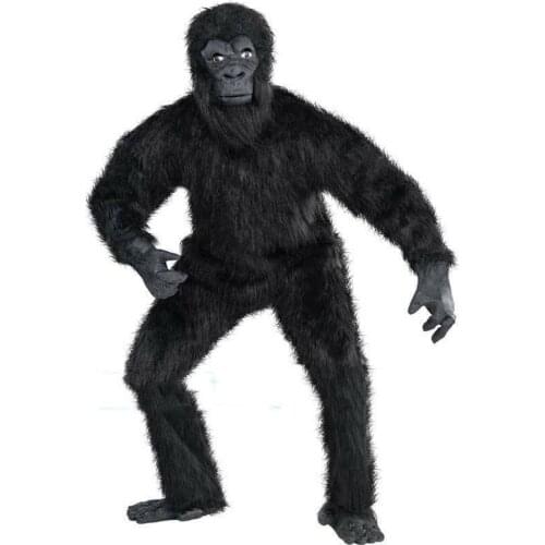 2019 Gorilla Mascot Deluxe Costume Mens Jungle Animal Cosplay Fancy Dress Clothes Interesting Funny Cartoon Character Clothing