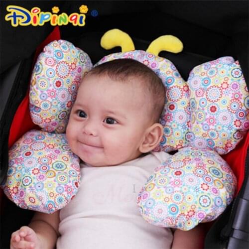 2021 Pineapple style colorful pillow baby stroller neck pillow car seat baby head pillow