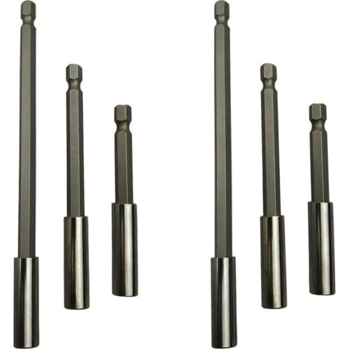6pcs Quick Change Magnetic Screwdriver Extension Bit Holder 1/4 Hex Set Hardened Tempered Tool Steel with Chrome-finish Holde P8