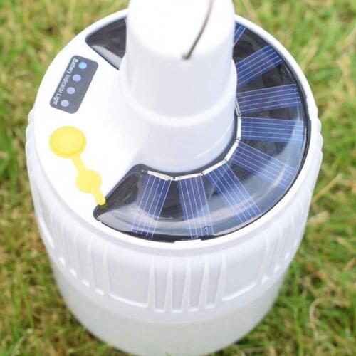 Rechargeable 24LED Bulb Lamp Remote Control Solar Charge Lantern Portable Emergency Night Market Light Outdoor Camping Home
