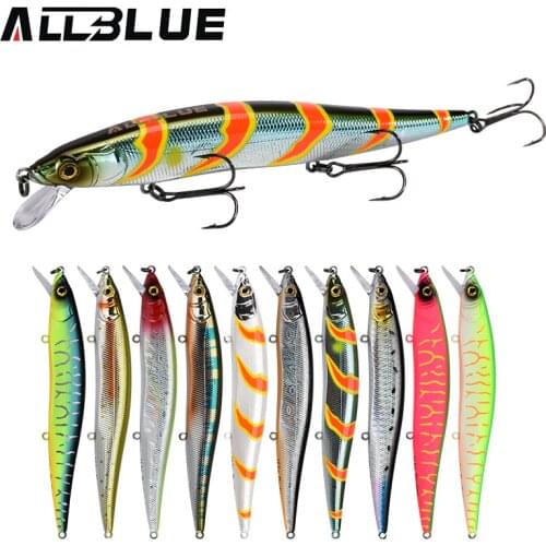 ALLBLUE MIHAWK MAGNUM 130F Fishing Lure Jerkbait 130mm 16.5g Floating Wobbler Minnow Bass Pike Bait Fishing Tackle MUSTAD Hooks