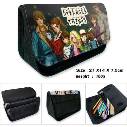 Stranger Things Pencil Case Wallet Purse School Pen Zipper Bag Anime Cartoon Kids Gift