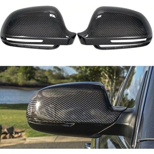 Carbon Fiber Rear Side View Mirror Cover Car Accessories Fit For Audi B8 A3 Q3 RS3 A4L A5 A6L RS6 A8L S8 Replace Style
