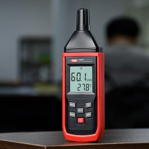 TASI TA8171 Digital Temperature Humidity Meter Thermometer Accurate Measurement Hygrothermograph Handle Type Hygrometer