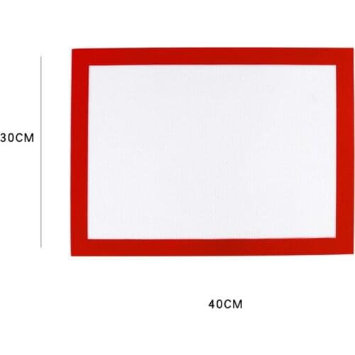 50pcs 30*40 CM Non-stick Silicone Baking Mat Liner Glass Fiber Doughing Baking Mat Fondant Pad for Cake Cookie Macaron