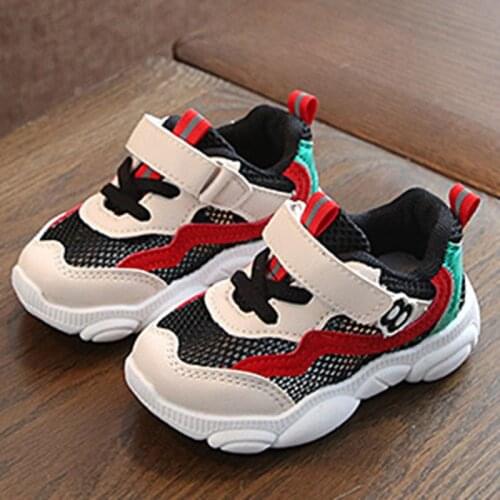 2020 spring and summer baby toddler net shoes boys and girls sports shoes kids children breathable non-slip casual shoes