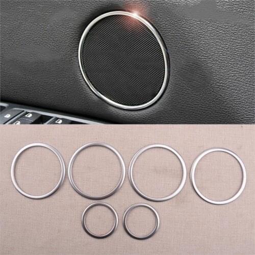 CITALL 6pcs Interior Door Speaker Ring Cover Trim Silver Fit For BMW X5 E70 X6 E71 2008 2009 2010 2011 2012 2013 Car Styling