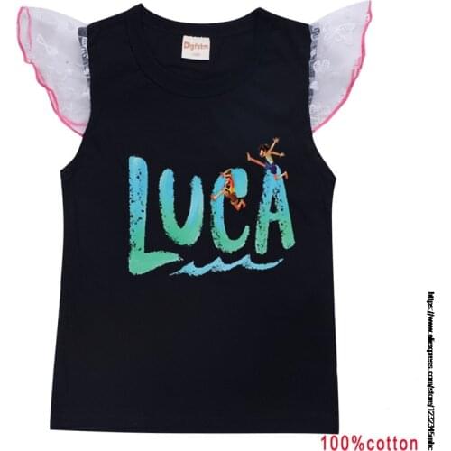 Summer New Boys Kawaii Luca 3d Printing T-shirts Cartoon Short-sleeved girls T-shirt Summer Casual All-match Tops
