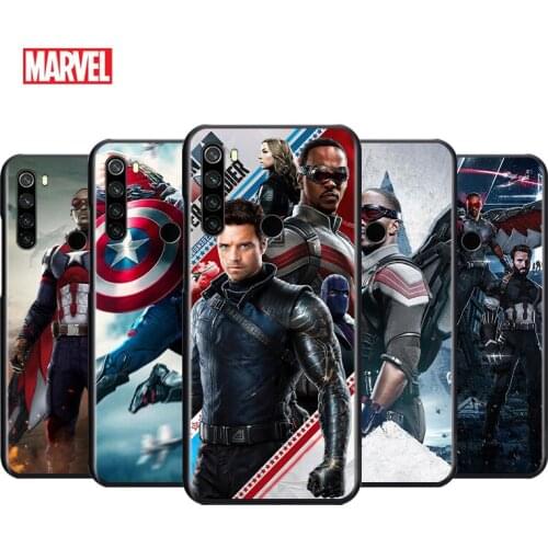 Marvel Winter Ice Falcon For Xiaomi Redmi Note 4 4X 5 5A 6 7 8 8T 7S 9S 9T 10 10S 5G Pro Prime Max Balck Soft Phone Case