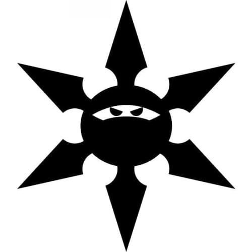 Ninja Throwing Darts Decals High Quality Car Window Decoration Personality Pvc Waterproof Decals Black/white, 18cm*17cm