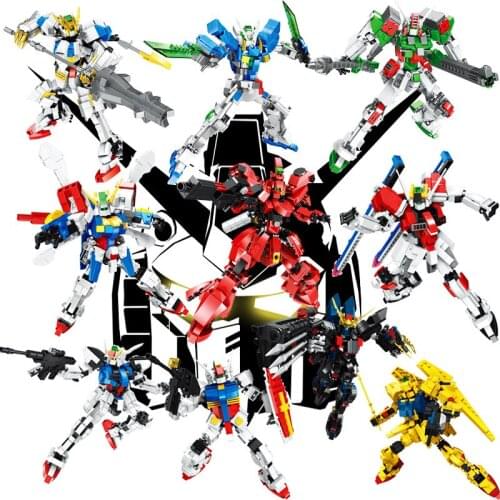 Gundam Mecha Series Mobile Suit Small Particles Assembled Block Toy Decoration Model Childs Gift