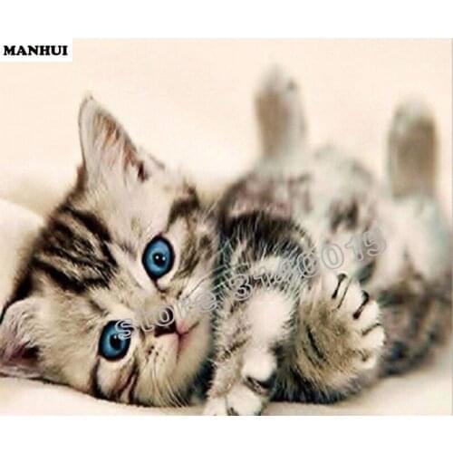 Diamond embroidery kits diy 5d diamond painting animals mosaic pattern picture of rhinestones crystals cats BFC081