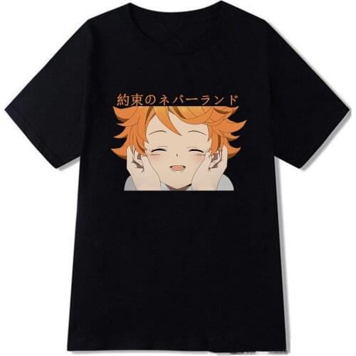 2021 New Fashion Anime The Promised Neverland Kawaii Printing T-shirt for Woman/man