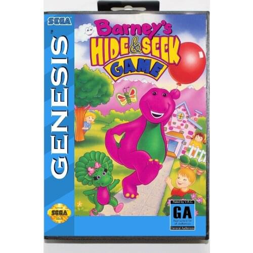 New 16 bit MD game card - barneys hide and seek game with Retail box For Sega genesis system