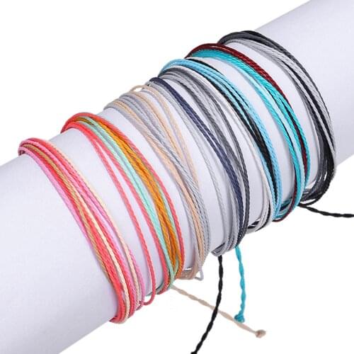 Fashion Polyester Line Anklet For Women Multicolor Adjustable Rope Chain Anklets Bracelets Foot Jewelry Gifts 18cm long, 1 Piece