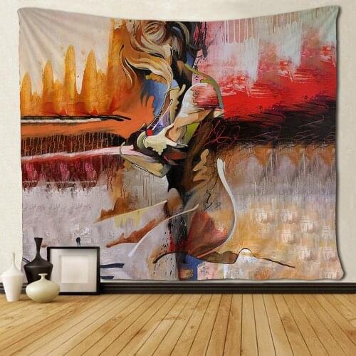 Custom Colored Abstract Girl Art Tapestries Unique Art Decorations for Bedroom Living Room Dorm