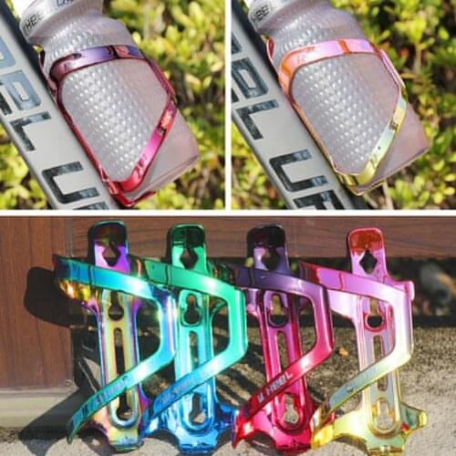 Portable Bike Bottle Holder Colorful Bicycle Bottle Holder Aluminum Alloy Water Bottle Cage Bracket Cycling Bicycle Accessories