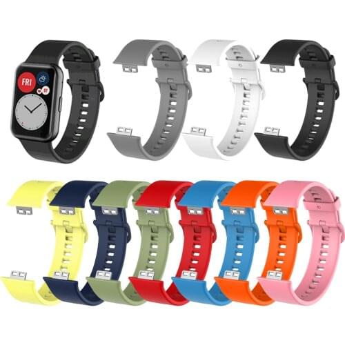 Official Silicone Band for Huawei Watch Fit Sport Original Silicone Rubber Strap for Huawei Watch Fit Wrist Bracelet Accessories