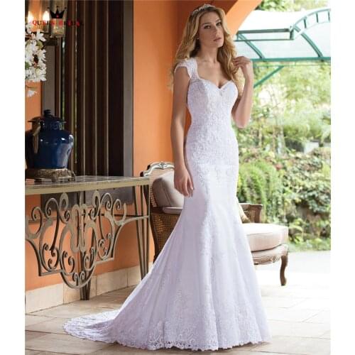 Custom Made Mermaid Sweetheart Tulle Lace Beading Appliques Luxury Sexy Wedding Dresses Vestido de Noiva 2021 New Design WH31