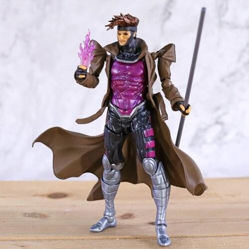 Series NO.012 Marvel X-MAN Amazing Yamaguchi Revoltech GAMBIT Action Figure PVC Collection Toy Doll Gift