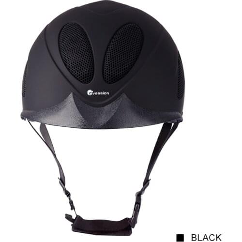 Adjustable equestrian helmet Black matte finish Good air permeability Horse riding helmet for children and adult S M L