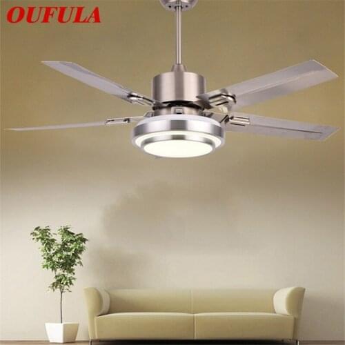 OUFULA Modern Ceiling Fan Lights Kit 3 Colors With Remote Control for Home Dining Room Bedroom Living room Restaurant
