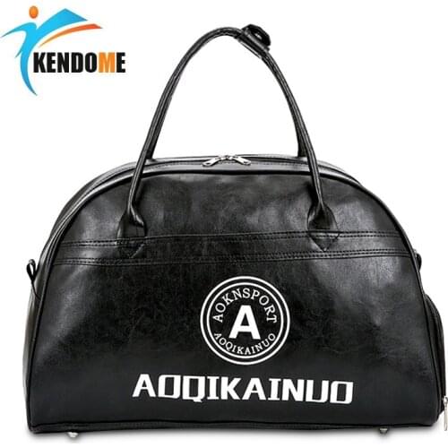 Outdoor Luggage Bags Sports Gym Bag For Women Men Waterproof PU Fitness Training Shoulder Bag Large Tourist Travel Yoga Handbag