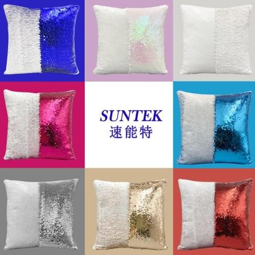 DIY Thermal Transfer Mermaid Sequin Cushion Cover Magic Pillowcase 40X40cm Color-Changing Double-Sided Sofa Home Decoration