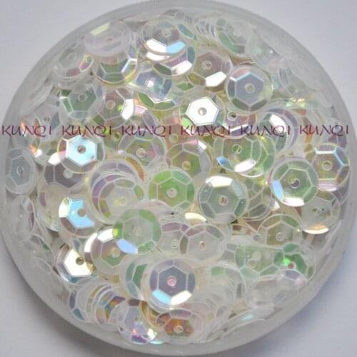 Top Quality 8mm Transparent Mix Color Cup Round Loose Sequin Sewing Craft, Kids DIY Garment AccessorySLZ180035