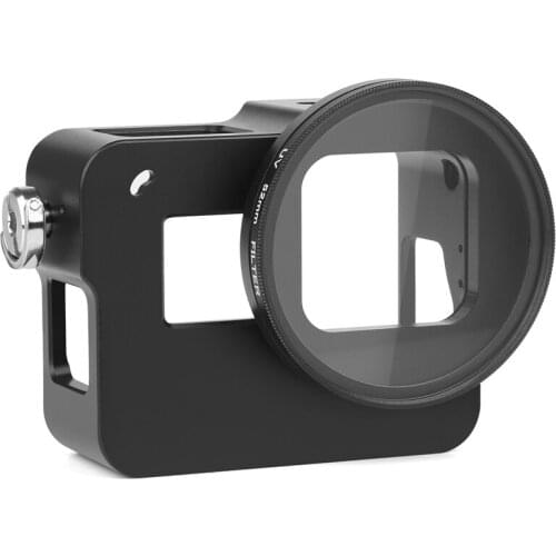 CNC Aluminum Alloy Protective Case for GoPro HERO 5 Black Camera Cage Mount with 52mm UV Lens for GoPro Hero 5 Accessory