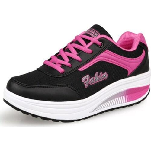 Women platform shoes 2018 Hidden Heel Women Casual Shoes Vulcanized Slip on high Breathable Leather Toe Sneakers Spring Autumn